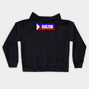 Quezon City in Philippines Flag Kids Hoodie